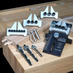 JessEm Dowelling Jig With 6, 8, 10 And 12mm Heads Package