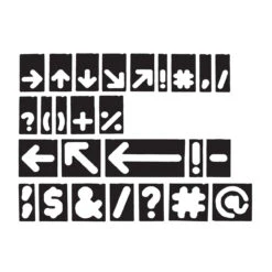 Milescraft Horizontal Symbol Template Set 1-1/2" & 2-1/2"